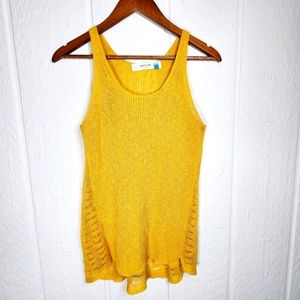 Sunny Yellow Sleeveless Summer lightweight sweater. Size small